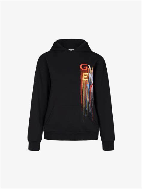 womens givenchy paris embroidered hoodie 3xl|Givenchy hoodie price.